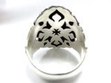Men's Designer Sultan's Ring With Black Diamonds by Sacred Angels