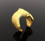 14 K Yellow Gold Eagle Ring With White Diamonds By Sacred Angels
