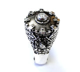 Men's Castle Ring with White Diamonds By Sacred Angels