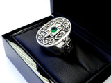 Knights Honor Ring With Emerald By Sacred Angels