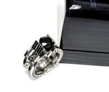 Men's Silver Rope Wedding Band With 2.00 Ct Black Diamond by Sacred Angels