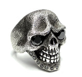 Sandnman Skull Ring With Black Diamonds 2.50 ct By Sacred Angels Limited Edition