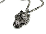 Day Of The Dead Skull Diamond Pendant By Sacred Angels