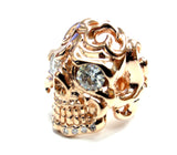 Men's 14K Rose Gold Skull Ring