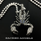 14K Black Gold Scorpion King Pendant W/ Black And White Diamonds by Sacred Angels