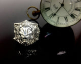 Men's Lion Ring With White Diamonds By Sacred Angels
