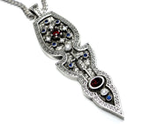 Knights Arrowhead Pendant With Diamonds And Gem Stones By Sacred Angels