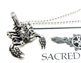 14K Gold Scorpion King Pendant W/ Black And White Diamonds by Sacred Angels