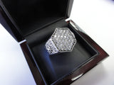 Men's Silver Ring With 1.50 CT. Natural White Diamonds by Sacred Angels